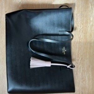 Kate Spade Black Leather Tote Bag